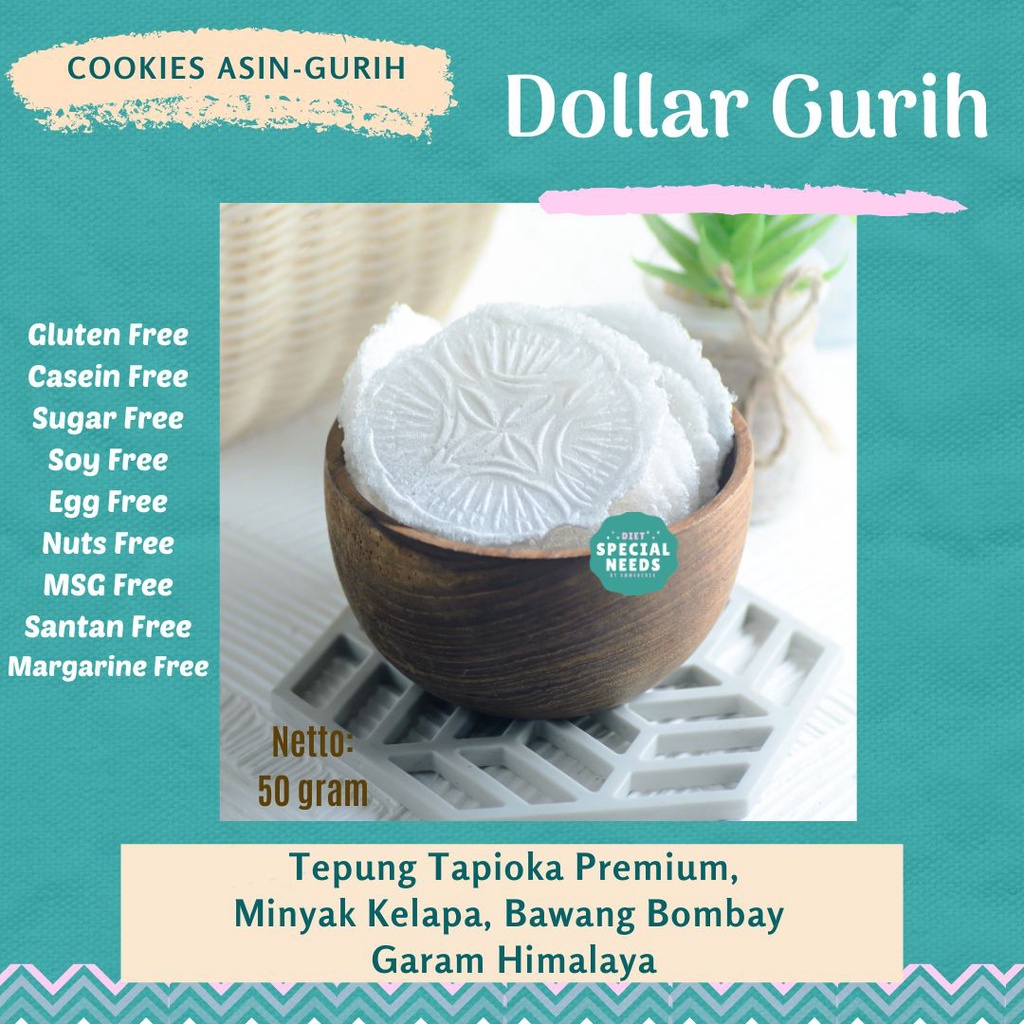 

waw Dollar Gurih - Gluten Free Sugar Free Egg Free Dairy Free Margarine Free Santan Free - Diet