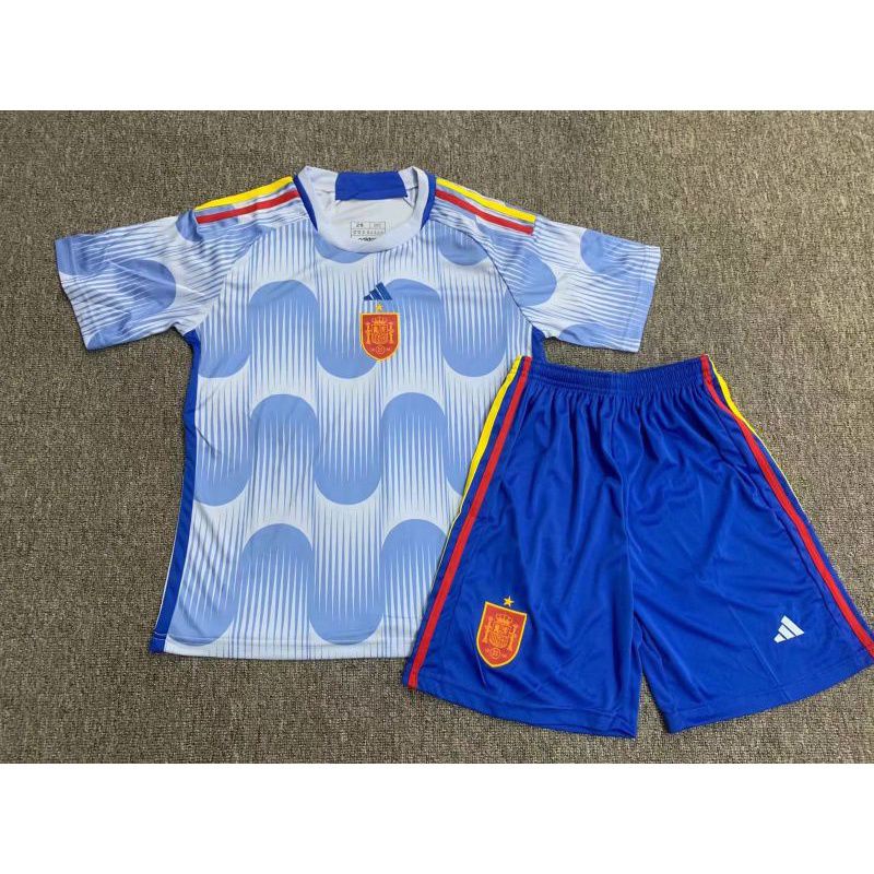 JERSEY BAJU BOLA ANAK SPANYOL AWAY KIDS 2022 GRADE ORI