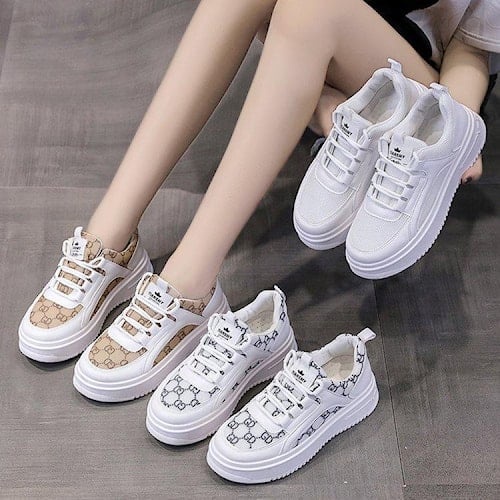 Pvn Fashion gaya kekinian sepatu sneakers casual wanita cewek dewasa  berkelas ori lokal mport murah