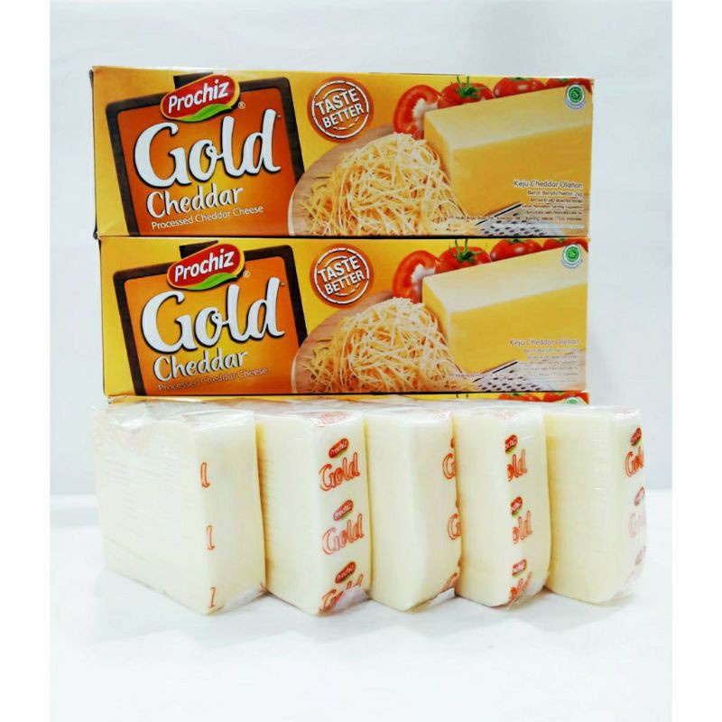 

Keju Prochiz Gold Cheddar Cheese 250gr / 500gr / 1kg - REPACK