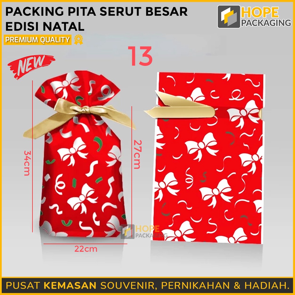 [ 5 Pcs ] Opp plastik souvenir / Packing Serut Ukuran Besar  Muat Toples 500gr dan 250gr Plastik Serut Pita untuk Cookies Kue Coklat Ulang tahun / ultah / happy birthday souvenir anak