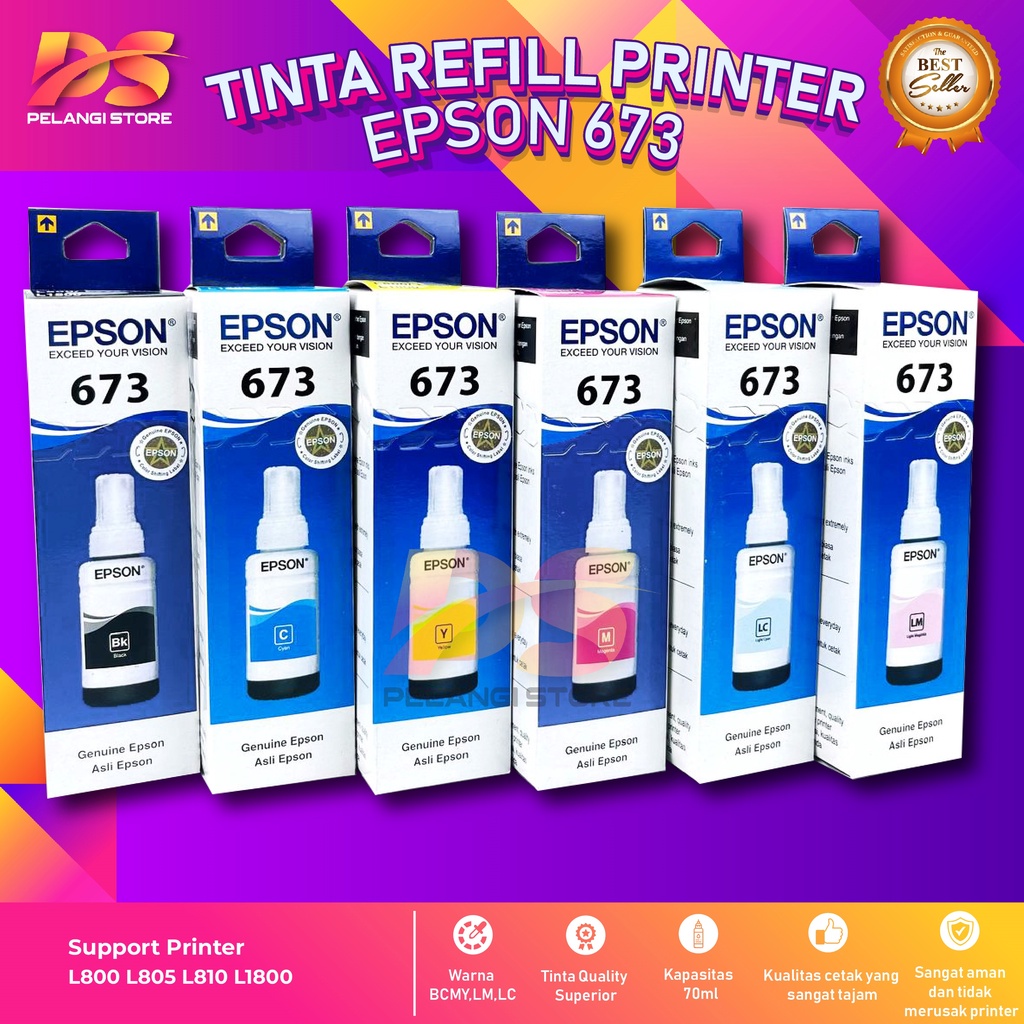 Tinta Epson 673 Tinta Printer L800 L805 L805 L850 L1800