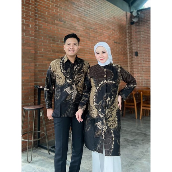 Sarimbit Atasan Batik Couple Tunik Kemeja Batik - Naira Batik