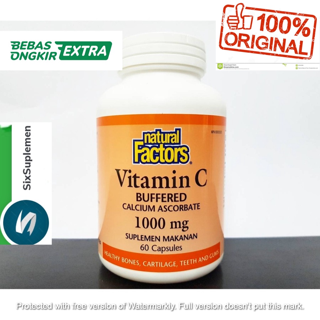 Natural Factors Sunkist VIT C Vitamin C BUFFERED 1000MG 60 Capsule