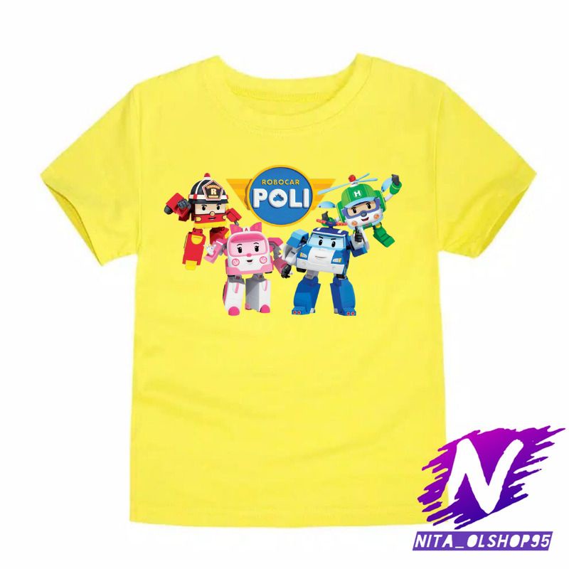 ROBOCAR POLI kaos anak mobil robocar polisi poli