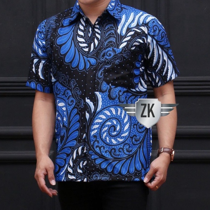 Risna Batik HRB089 C Kemeja Batik Pria Lengan Pendek Exclusive Halus Primis Premium