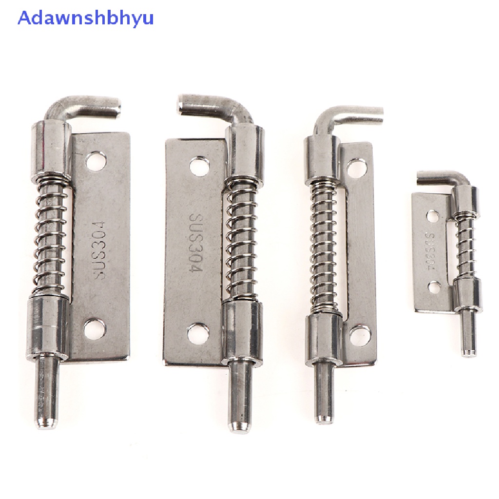 Adhyu 1pc 304engsel Bermuat Stainless Steel Pengaman Spring Bolt Barrel Latch Hardware ID