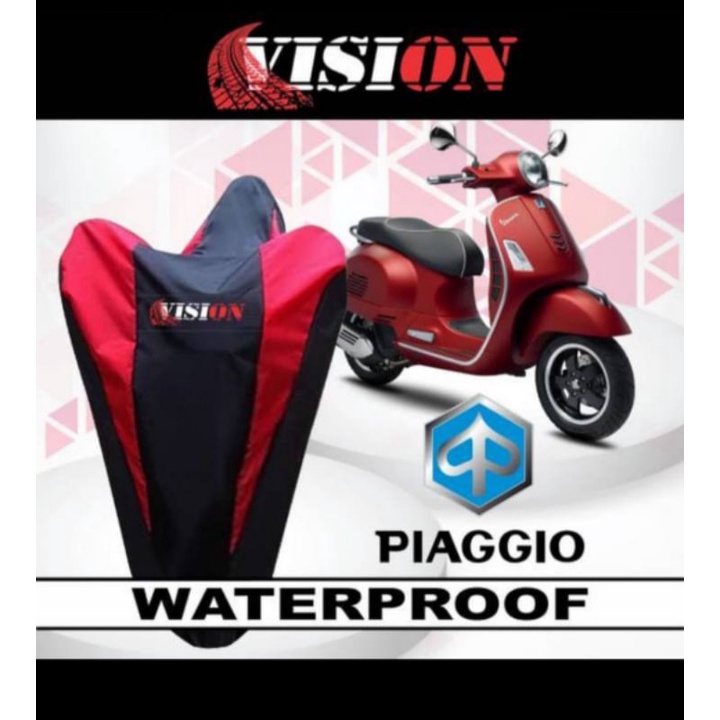 Cover Motor Sarung Motor Vespa Piaggio Semua Tipe Waterproof Original Vision