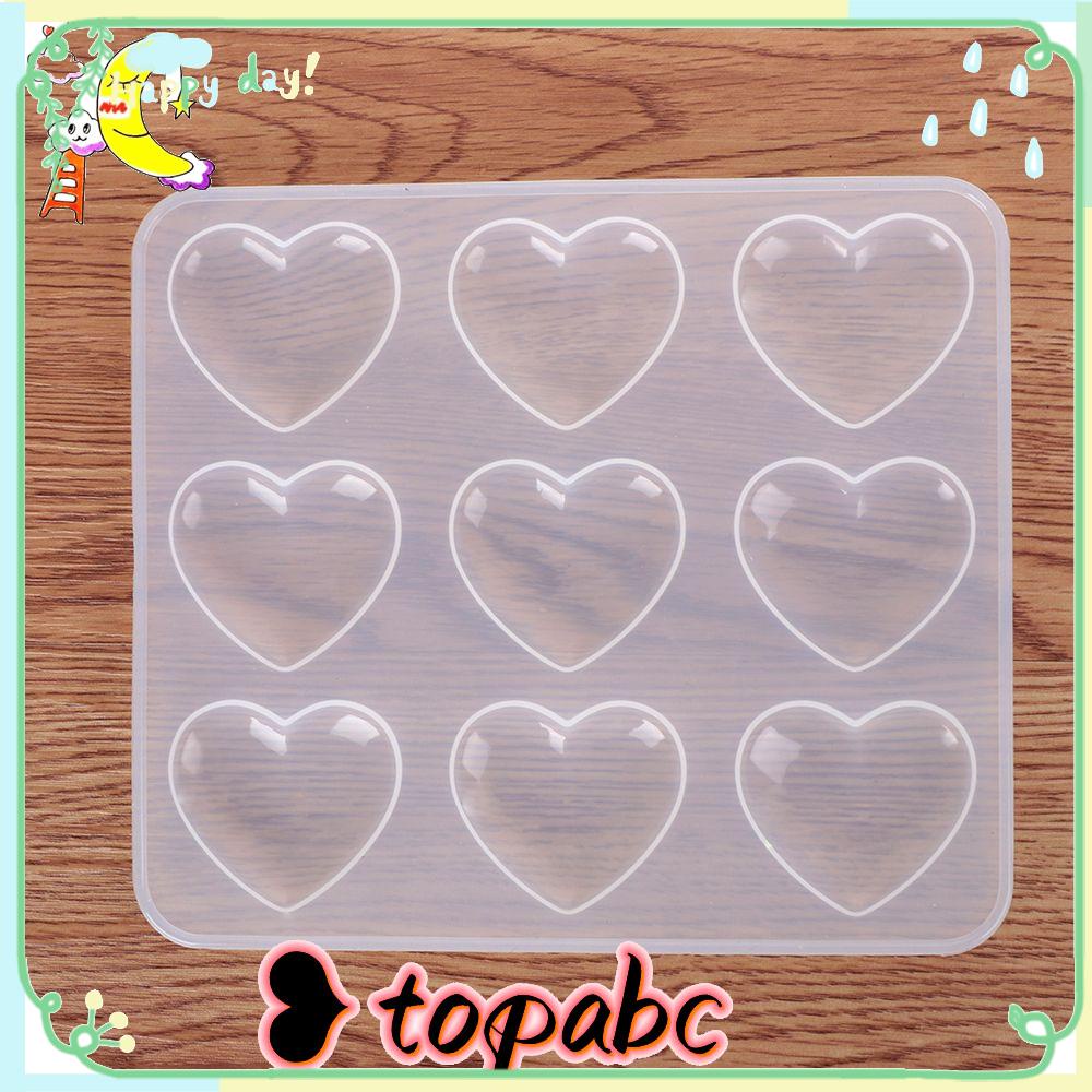 TOP 9 Cavity Bright Heart Charms Silicone Molds Love Gift Epoxy Cabochon