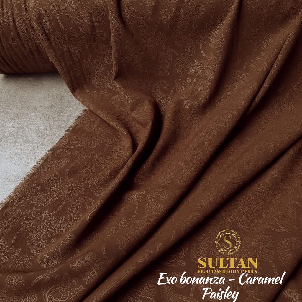 Kain Abaya Sultan Exo Bonanza Emboss Paisley