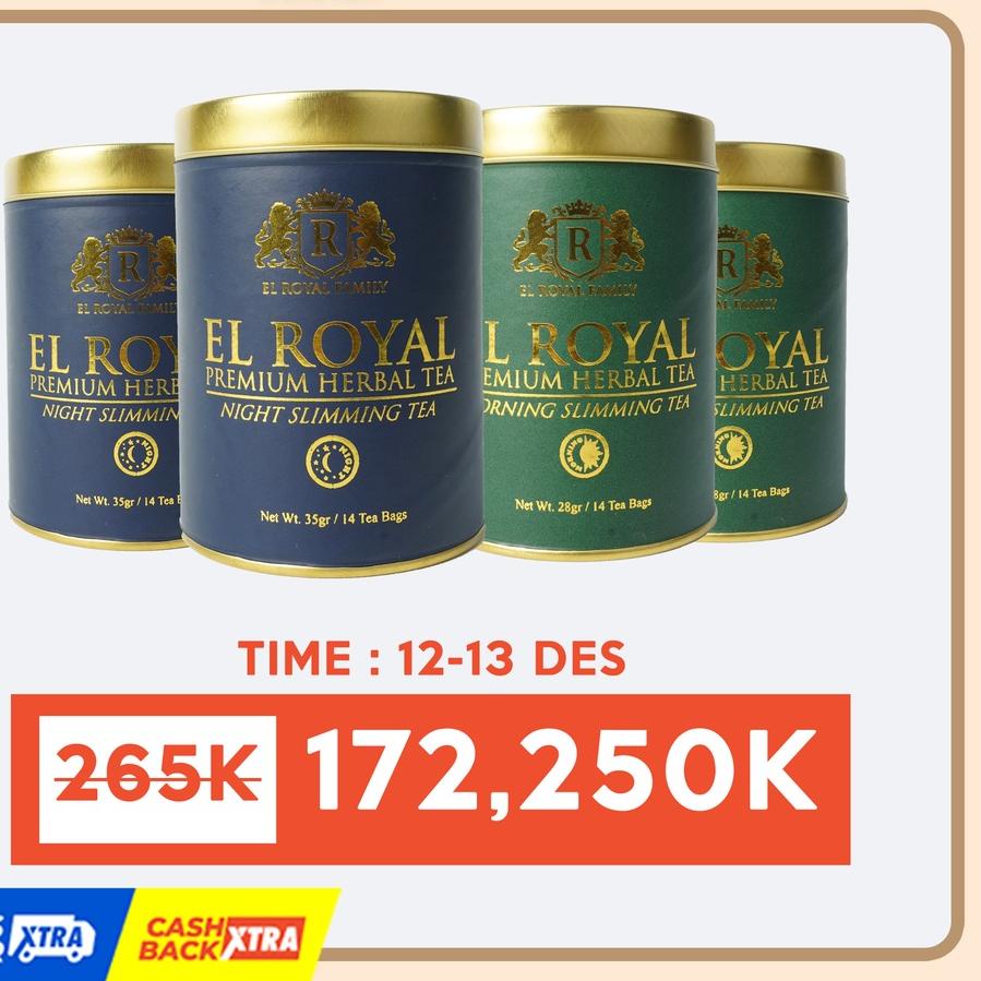 

Bagus Dipakai El Royal Premium Herbal Tea (2 Paket) | 2 Morning Slimming Tea - 2 Night Slimming Tea,,,