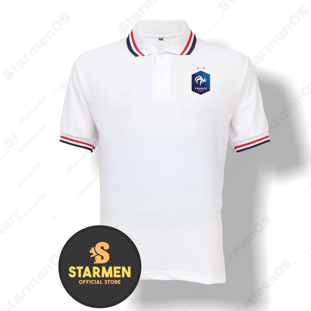 Kaos Polo Shirt Pria Kerah Logo FRANCE