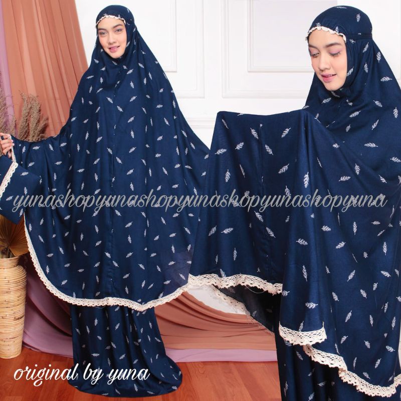 Mukena Cemara print | Mukena Rayon | Mukena Traveling | Free Bag