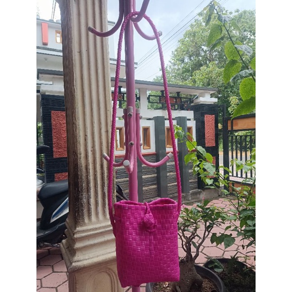 tas anyam jali/ tas slimbag / tas selempang / tas hp dan dompet