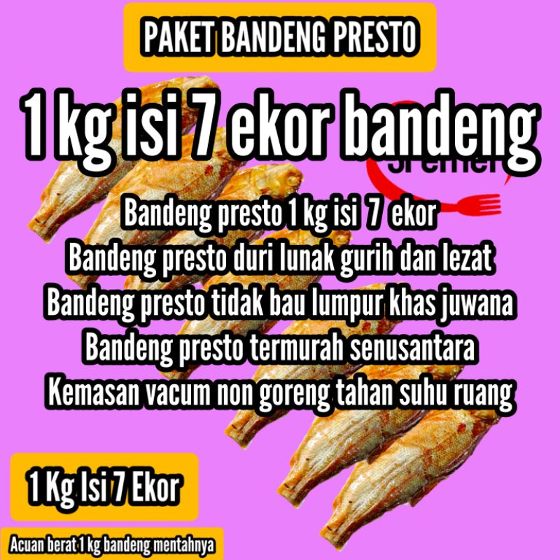 Paket Bandeng Presto 1 Kg Isi 7 Ekor