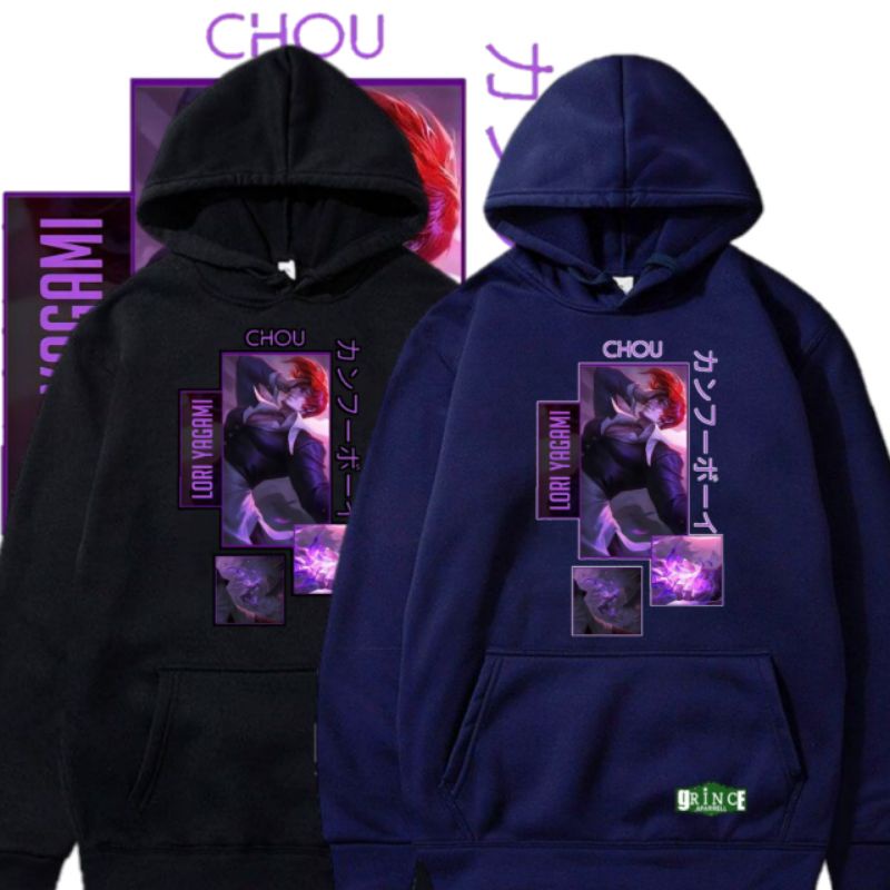 suwiter hoodie anak anak gamers ML gambar skin chou/jaket hoodie anak gaming gambar hiro mobile.lege