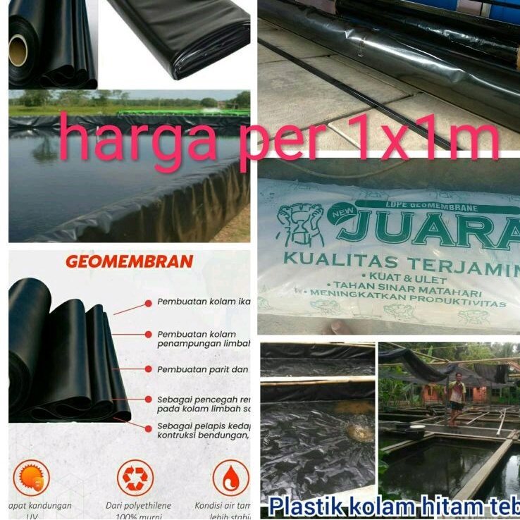 Terpal Kolam Plastik Geomembran Tebal Meteran Terpal Plastik kolam ikan meteran