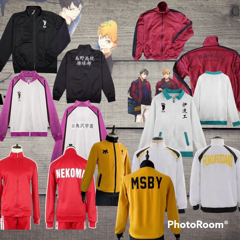 COSPLAY PRIA WANITA JAKET COSPLAY PRIA WANITA ANIME ICS HAIKYUU!! JAKET NEKOMA JAKET AOBA JOSAI JAKE
