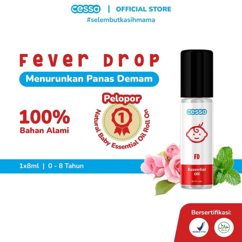 Cessa Baby Fever Drop- Minyak Telon Penurun Panas dan Demam Bayi Essential Oil