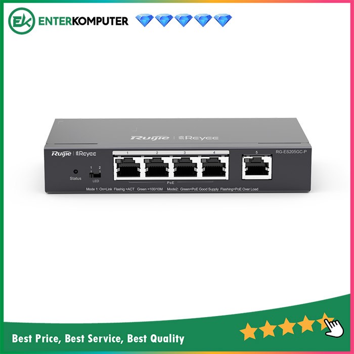 Ruijie Reyee RG-ES205GC-P 5 Port Gigabit PoE Cloud Managed Switch