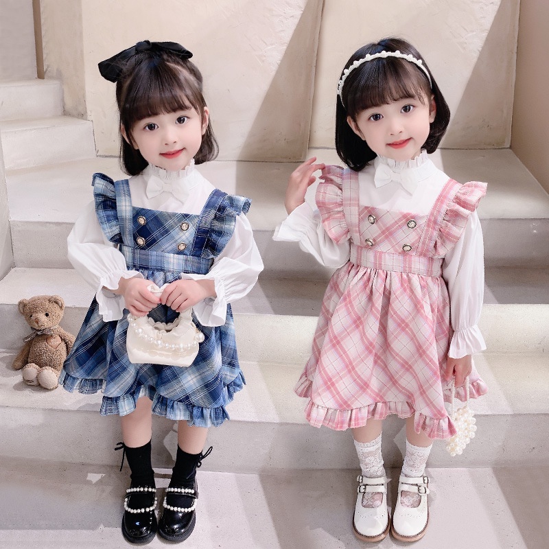 DR7, 0-4Tahun Dress Gaun Bayi Anak Perempuan Overall 2in1 Clara Vic