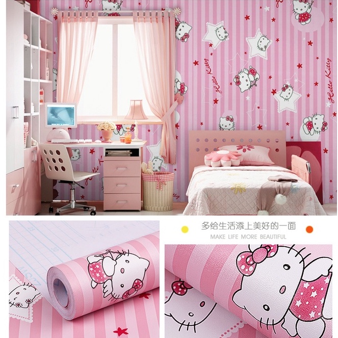 Wallpaper Sticker Hello Kitty Garis