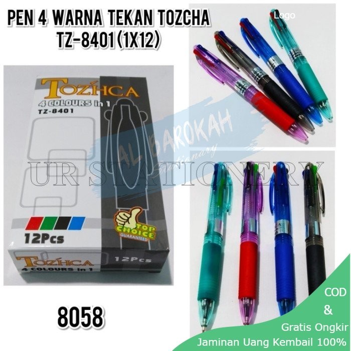 

Ballpoint Bolpen 4 Warna Tozhca TZ-8401