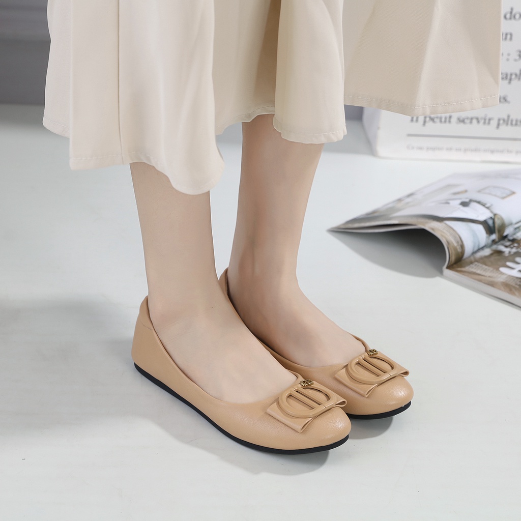 JISO RYONA MOMO-62 Sepatu Flat Shoes Wanita Import