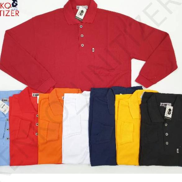 [KODE PRODUK Q6GGZ9467] UNITIZER PLU kaos polo pria M L XL XXL saku shirt Krah lakos panjang kaos ke