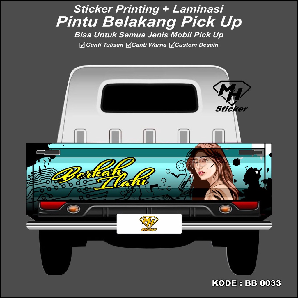 Stiker Bak Belakang Pick Up Grandmax Carry L300 Futura Stiker Printing Berkah Ilahi Bak Belakang Pic