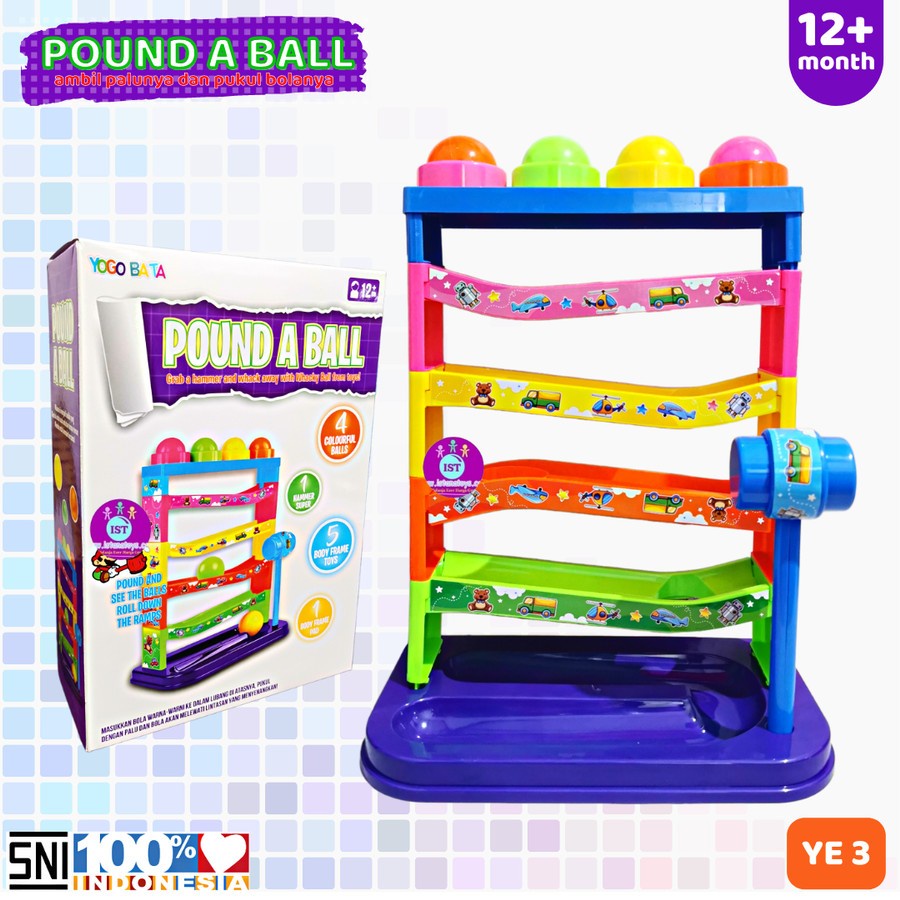 Jual Color Track Knock Knock Turn Musik Rolling Sliding Ball Tower
