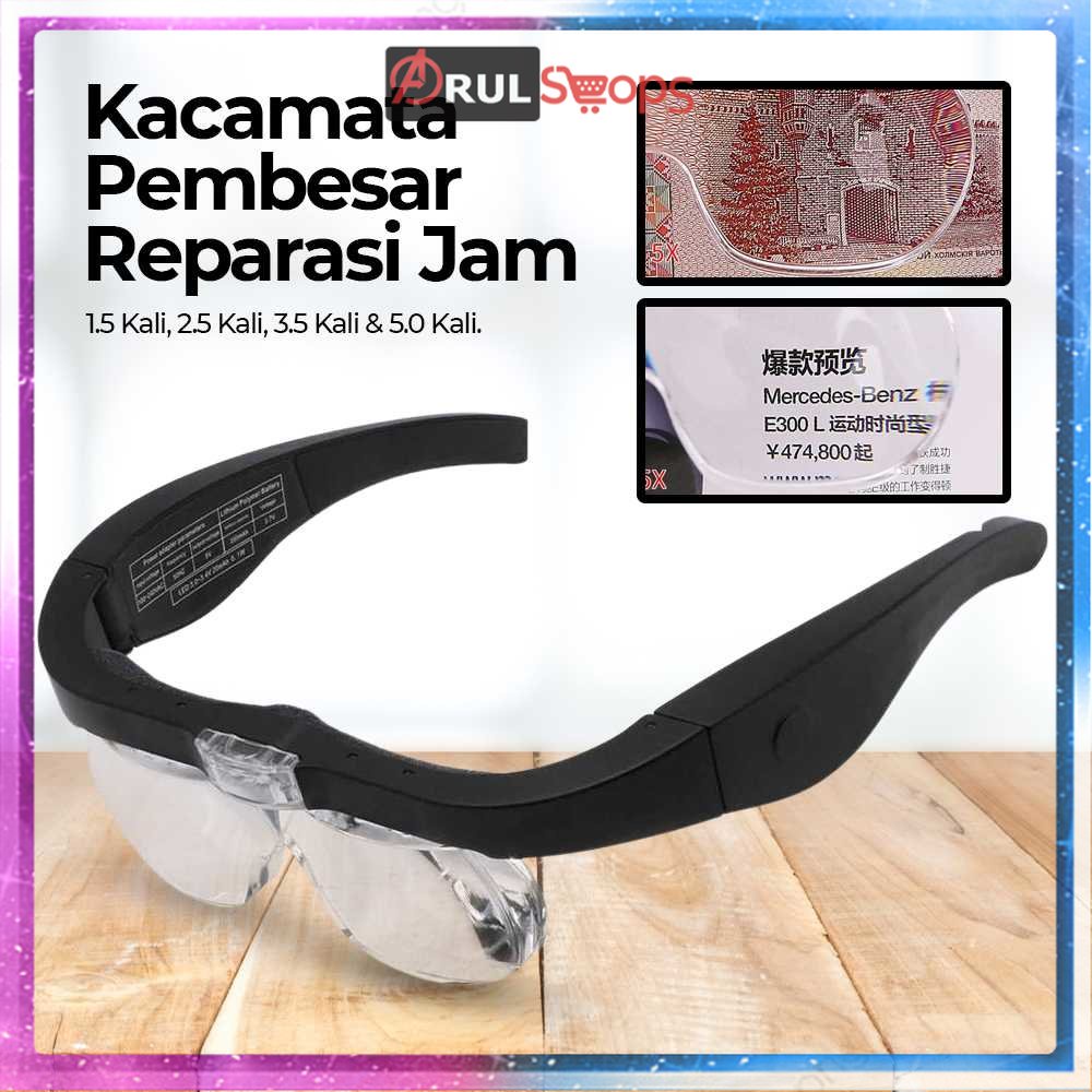ARS TOOLS - ZEAST Kacamata Pembesar Reparasi Jam 5x Magnifier 2 LED - 11537DC