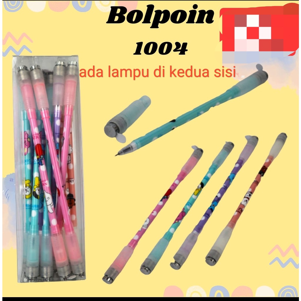 

ballpoint led spinning dengan lampu baling baling viz 1 satuan khusus grosir
