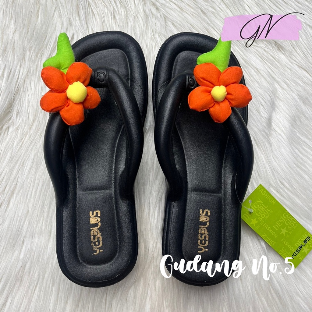 GN-8211-1 Sandal Jepit Jelly Anti Slip Sandal Wanita Korean Style Import Rubber