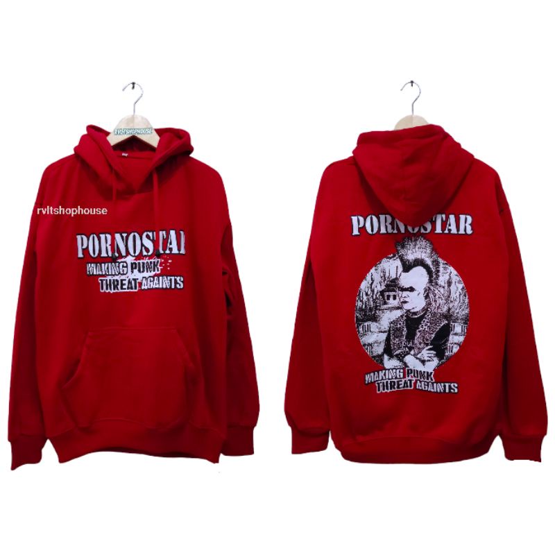 Jaket Hoodie Band Punk Pornostar Merah / Jaket Punk Jaket Distro