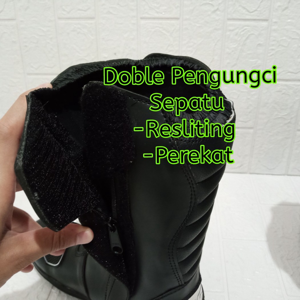 sepatu roadrace  bonus sarung- sepatu balap PUTIH - sepatu touring keren - bots - bots drag or cornering - balap -sepatu bots safety terlaris enduro hard - bots keren - kualitas premium jahitan rapih - original produk negeri - NR2