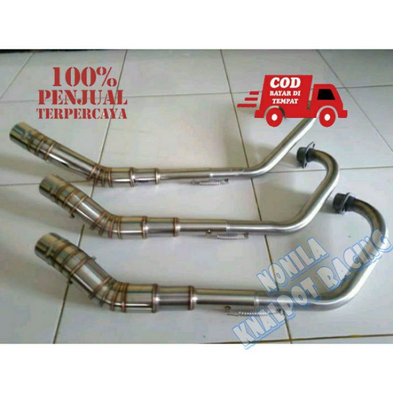 HEADER/LEHERAN KNALPOT motor satria Fu PNP untuk motor satria fu Inlet 50 mm