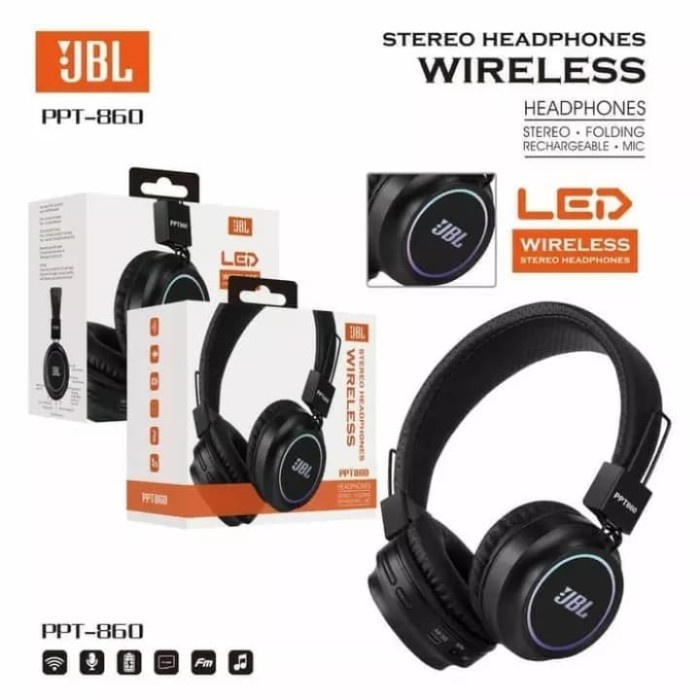 Hef Headphone Bluetooth Ppt860 + Led