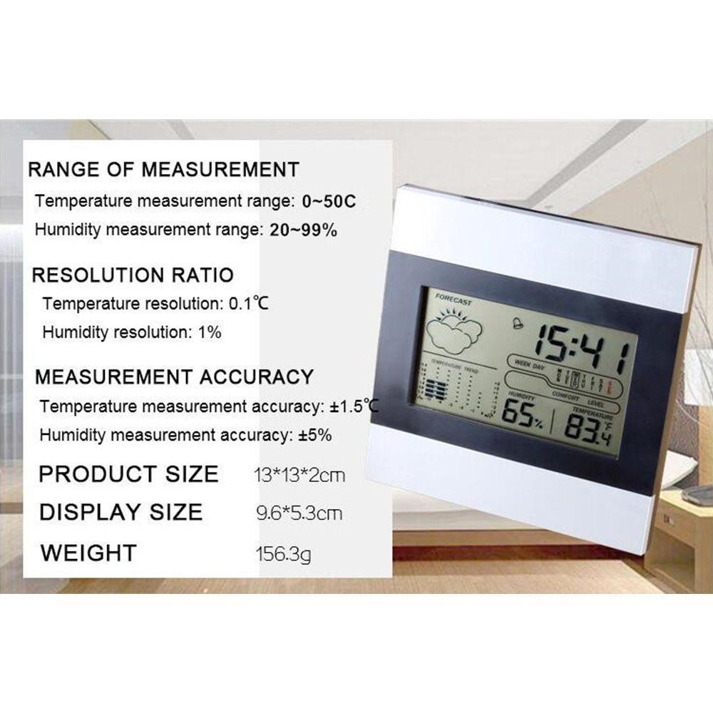 Solighter Digital Thermo-Hygrometer Jam Alarm Indoor Jam Suhu LCD