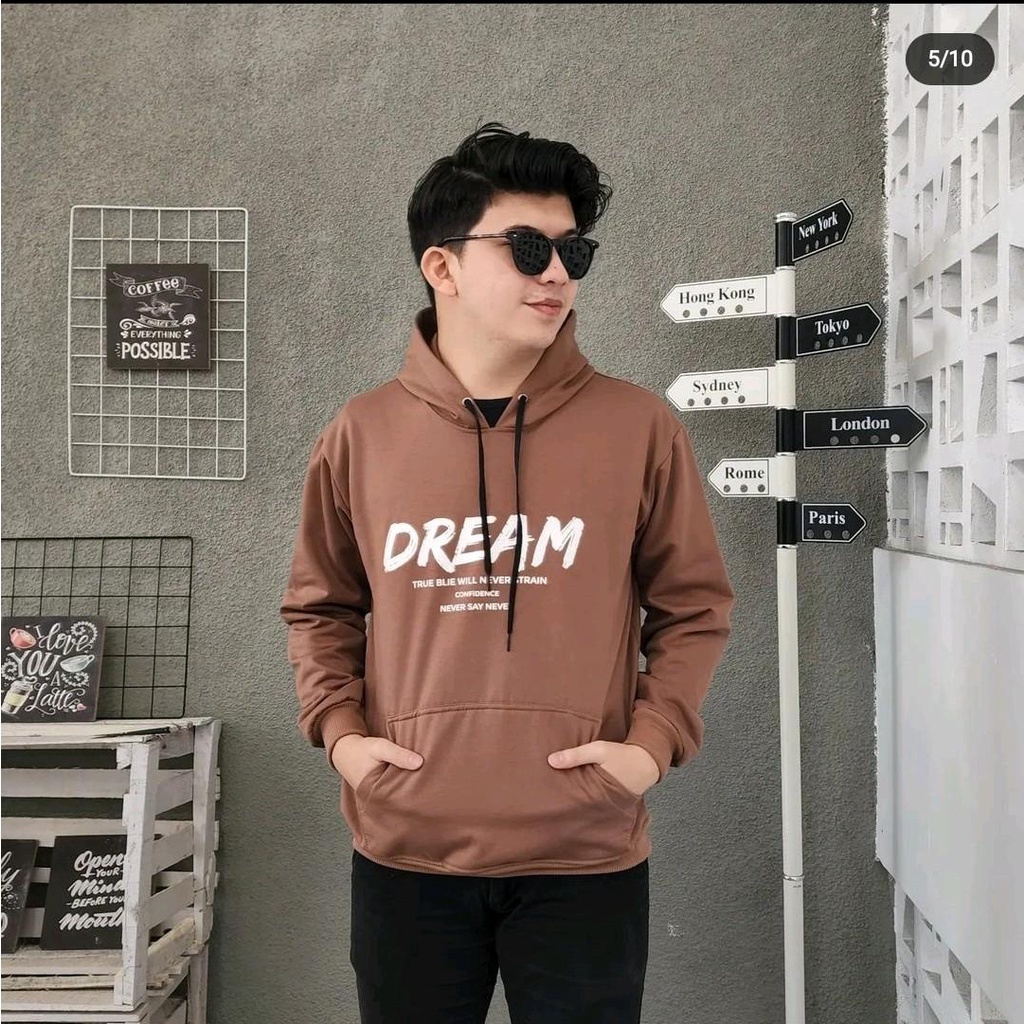(COD) DREAM HOODIE BAHAN FLEECE UNISEX