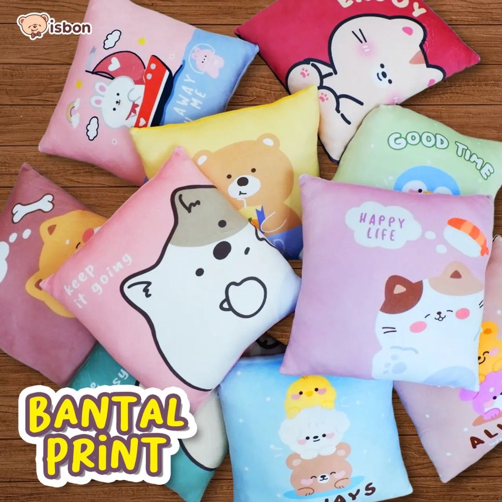 ORI ISTANA BONEKA ISBON BANTAL PRINTING LUCU