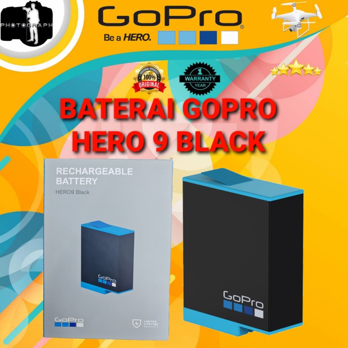 BATERAI GOPRO HERO 9 BLACK / BATTERY GOPRO HERO9 BLACK ORIGINAL