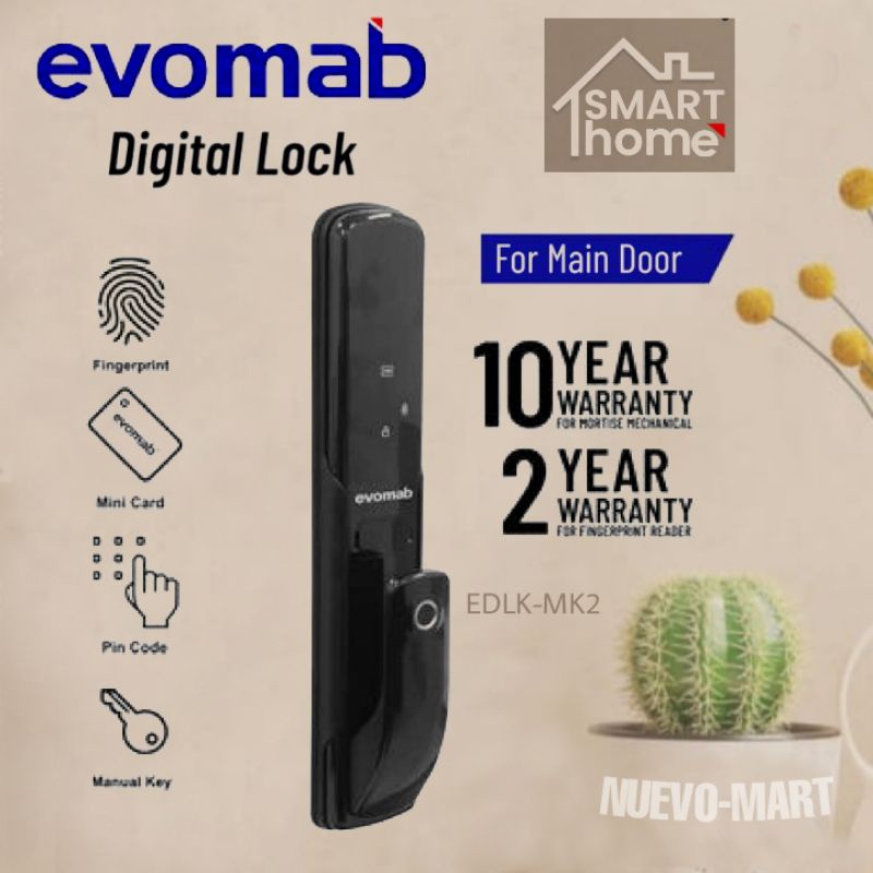 Jual Evomab Kunci Pintu Sidik Jari Edlk Mk Smart Digital Door Lock