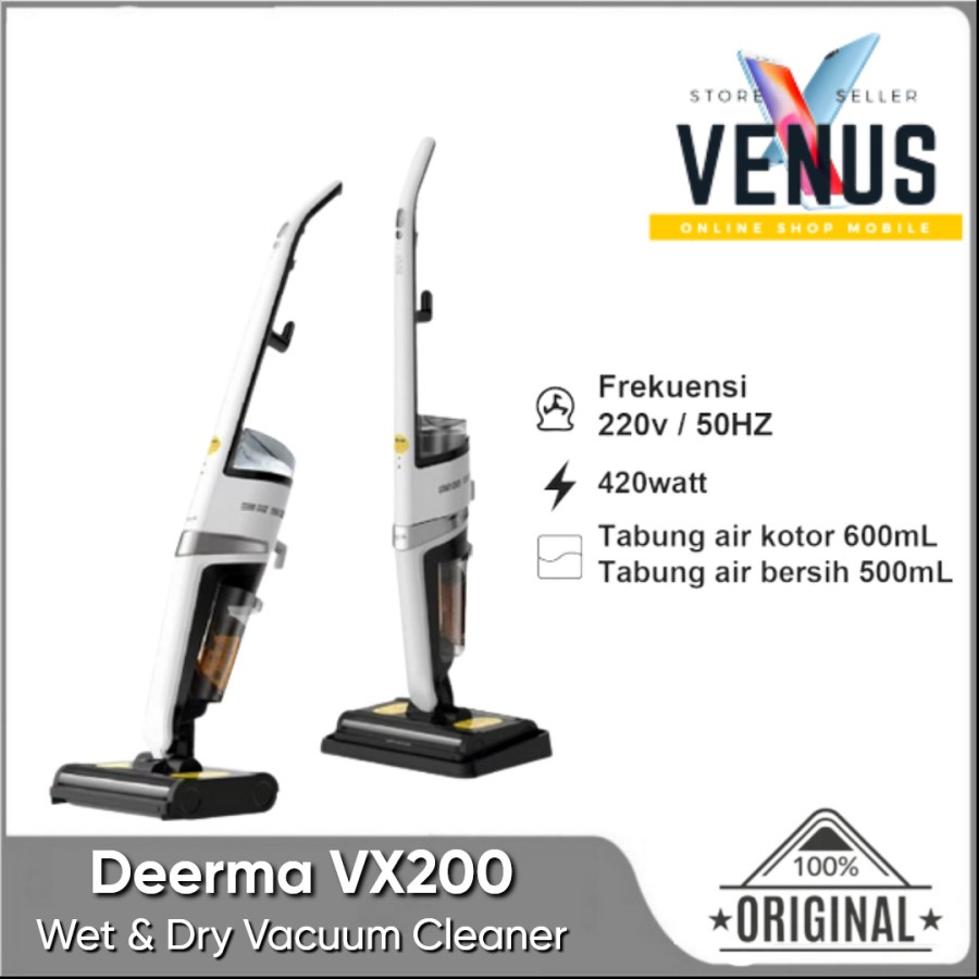 Deerma VX20 Wet &amp; Dry Smart Vacuum Cleaner dual Shaft Penyedot Debu