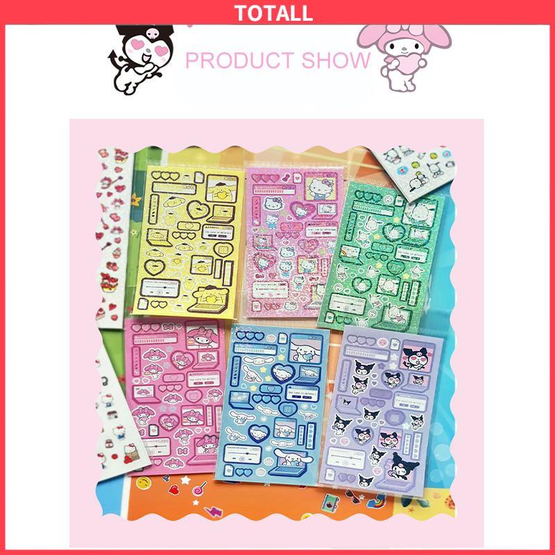 COD stiker sanrio lucu kuromi steve sparkling cinnamoroll stikers jurnal toploader deco material sticker-Totall