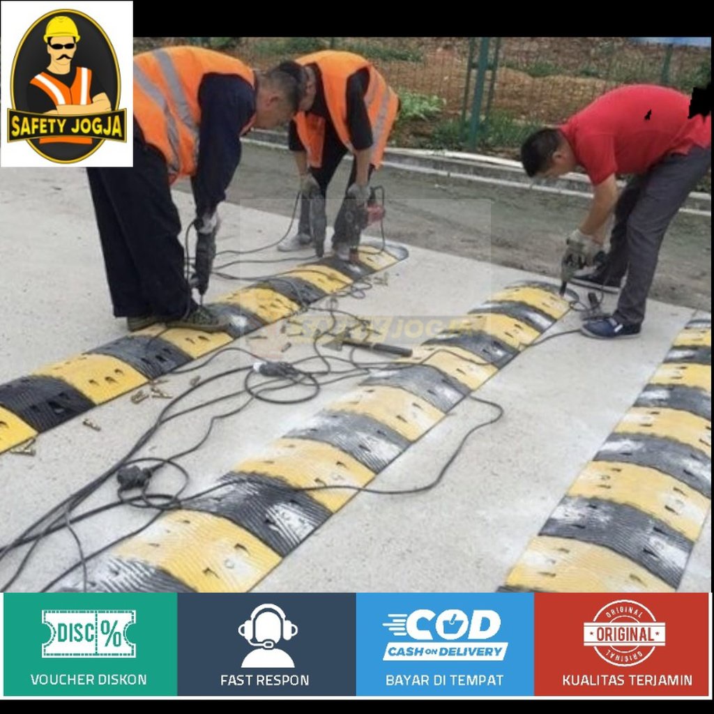 Speed Bump Rubber Polisi Tidur Karet 1 Meter TINGGI ketebalan 7CM