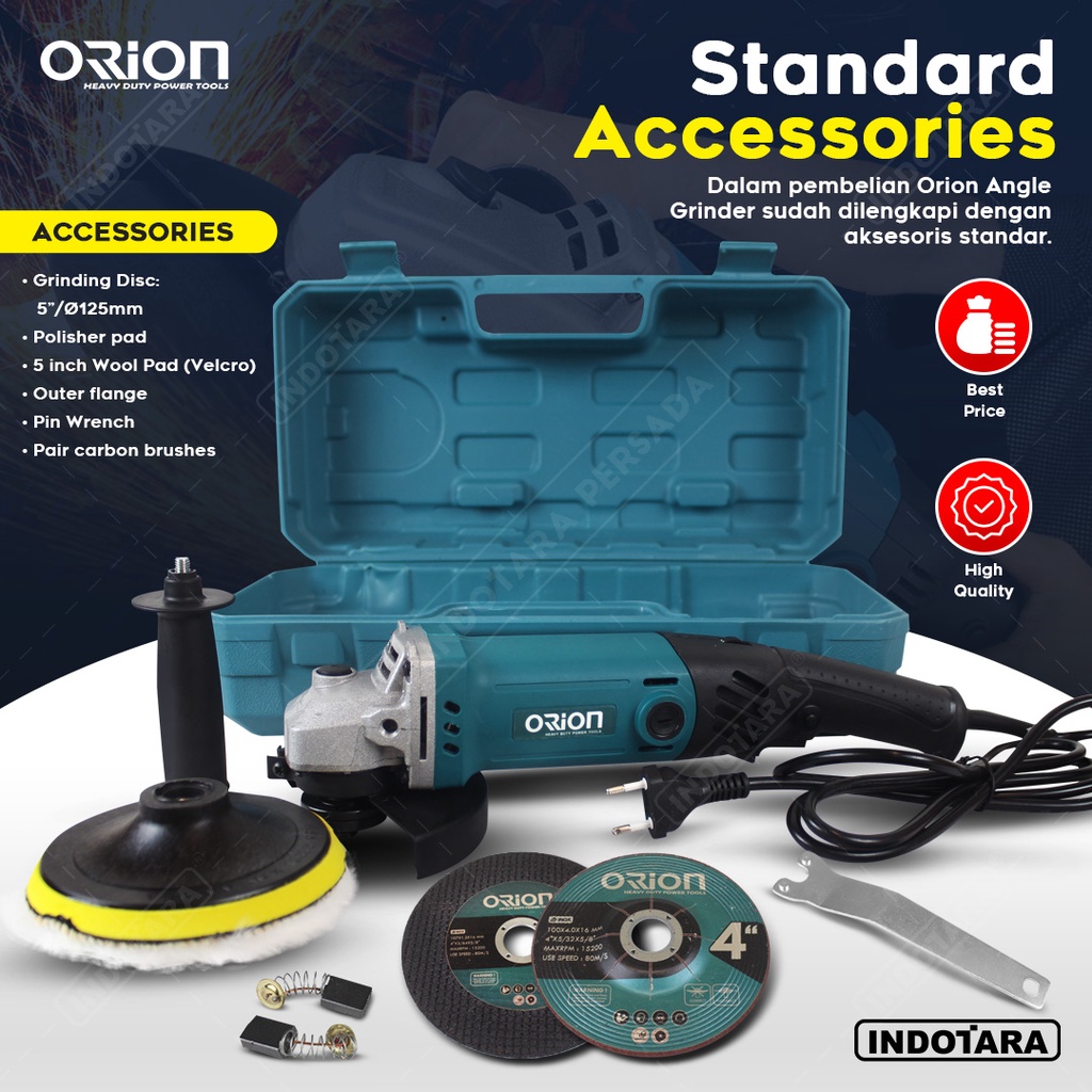 Mesin Gerinda Tangan / Angle Grinder With Polisher Orion - HGP6020VS