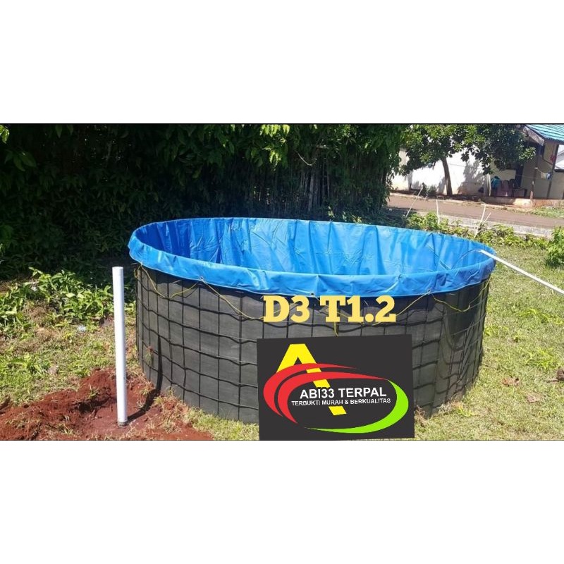 Kolam Terpal Bioflock Merek Orchid Bahan Semi Karet