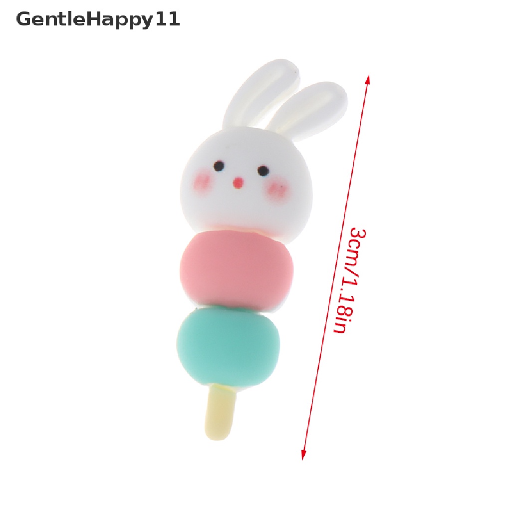 GentleHappy 3pcs Dollhouse Miniture Three-color Bunny Skewers Set Decoration Accessories id