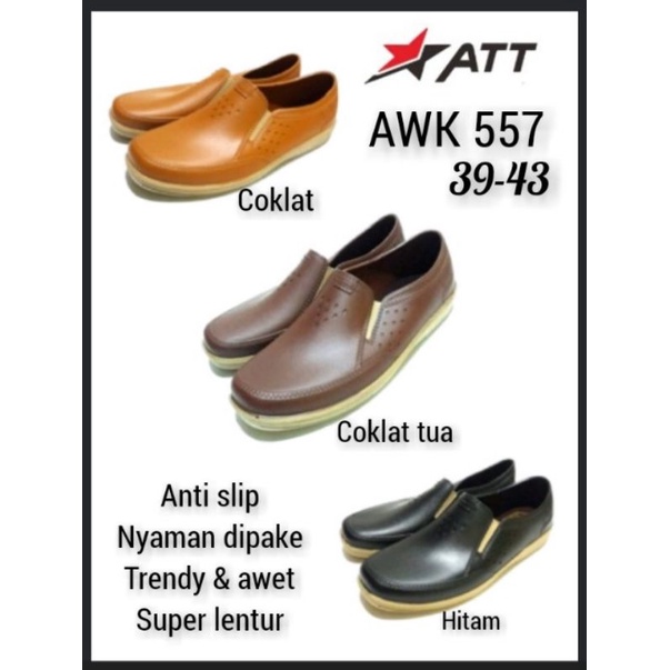 sepatu karet pria ATT AWK 557 - ATT AWK 578 - ATT ABN 557 -ATT NABK 684 /sepatu karet slip on pria/s